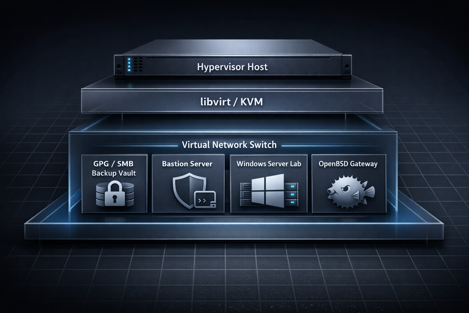 libvirt VM layout diagram
